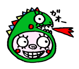 false eyelashes pig dialect ver. sticker #9980750