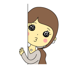 Sticker of polite girl