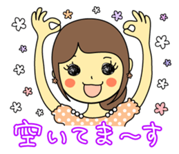 Sticker of polite girl sticker #9981795