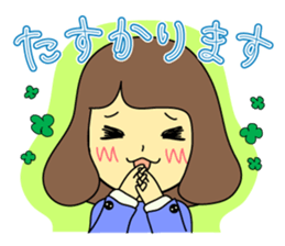 Sticker of polite girl sticker #9981809