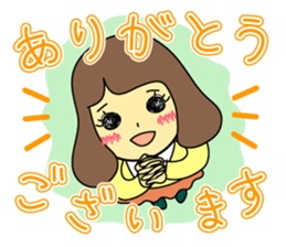 Sticker of polite girl sticker #9981810