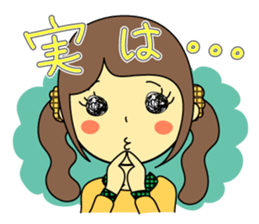 Sticker of polite girl sticker #9981828