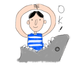 The person is always calm. sticker #9982033