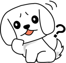 White Dog Karin sticker #9982993