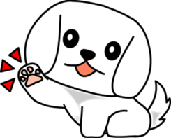 White Dog Karin sticker #9982995