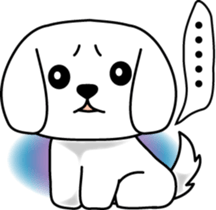 White Dog Karin sticker #9982996