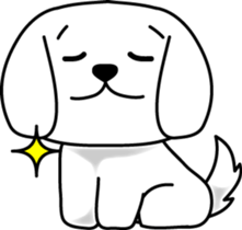 White Dog Karin sticker #9982997