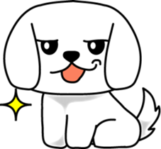 White Dog Karin sticker #9982998