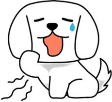 White Dog Karin sticker #9982999