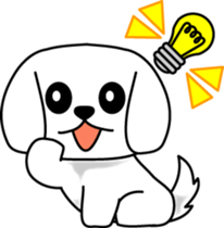 White Dog Karin sticker #9983000