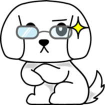 White Dog Karin sticker #9983001