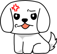 White Dog Karin sticker #9983003