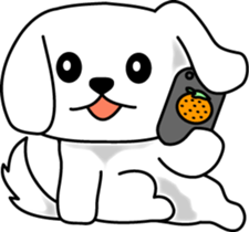 White Dog Karin sticker #9983004