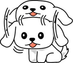 White Dog Karin sticker #9983005