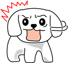 White Dog Karin sticker #9983008