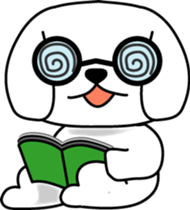 White Dog Karin sticker #9983010