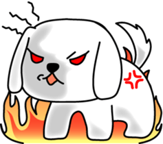 White Dog Karin sticker #9983011