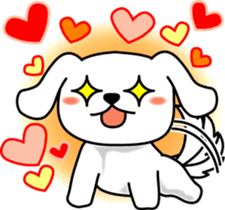 White Dog Karin sticker #9983022