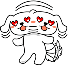 White Dog Karin sticker #9983023