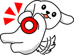 White Dog Karin sticker #9983024