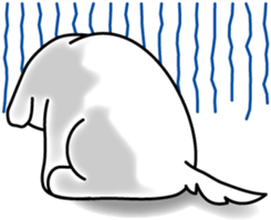 White Dog Karin sticker #9983027