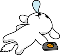 White Dog Karin sticker #9983029