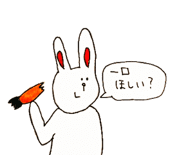 funny bunny from Japan sticker #9983571
