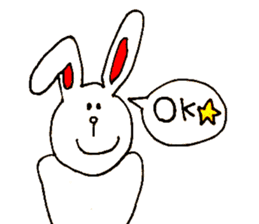 funny bunny from Japan sticker #9983586