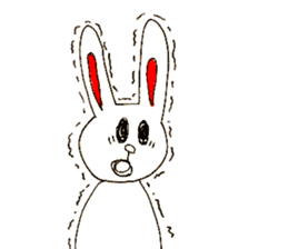 funny bunny from Japan sticker #9983591