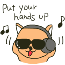 party people dog English version sticker #9983752