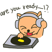 party people dog English version sticker #9983754