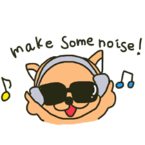 party people dog English version sticker #9983755