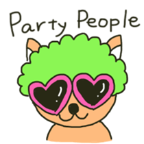 party people dog English version sticker #9983756