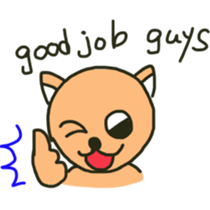 party people dog English version sticker #9983759