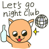 party people dog English version sticker #9983766