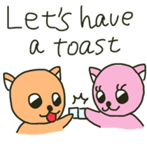 party people dog English version sticker #9983771