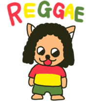 party people dog English version sticker #9983777