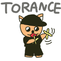 party people dog English version sticker #9983778