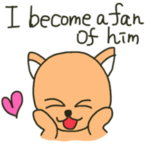 party people dog English version sticker #9983781