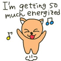 party people dog English version sticker #9983783