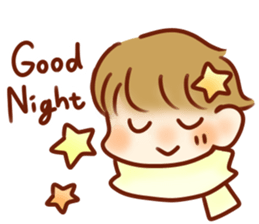 The boy with his friends in the sea. sticker #9983833