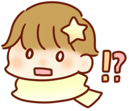 The boy with his friends in the sea. sticker #9983834