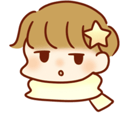 The boy with his friends in the sea. sticker #9983836