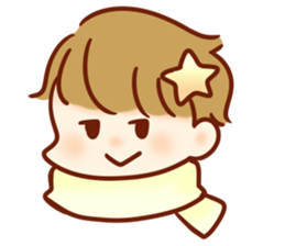 The boy with his friends in the sea. sticker #9983837