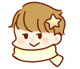 The boy with his friends in the sea. sticker #9983837