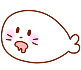 The boy with his friends in the sea. sticker #9983842