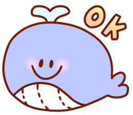 The boy with his friends in the sea. sticker #9983846