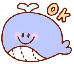 The boy with his friends in the sea. sticker #9983846