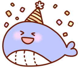 The boy with his friends in the sea. sticker #9983847