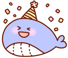 The boy with his friends in the sea. sticker #9983847